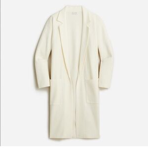 NWT JCrew Ella Open Front Sweater Blazer size medium Ivory Color